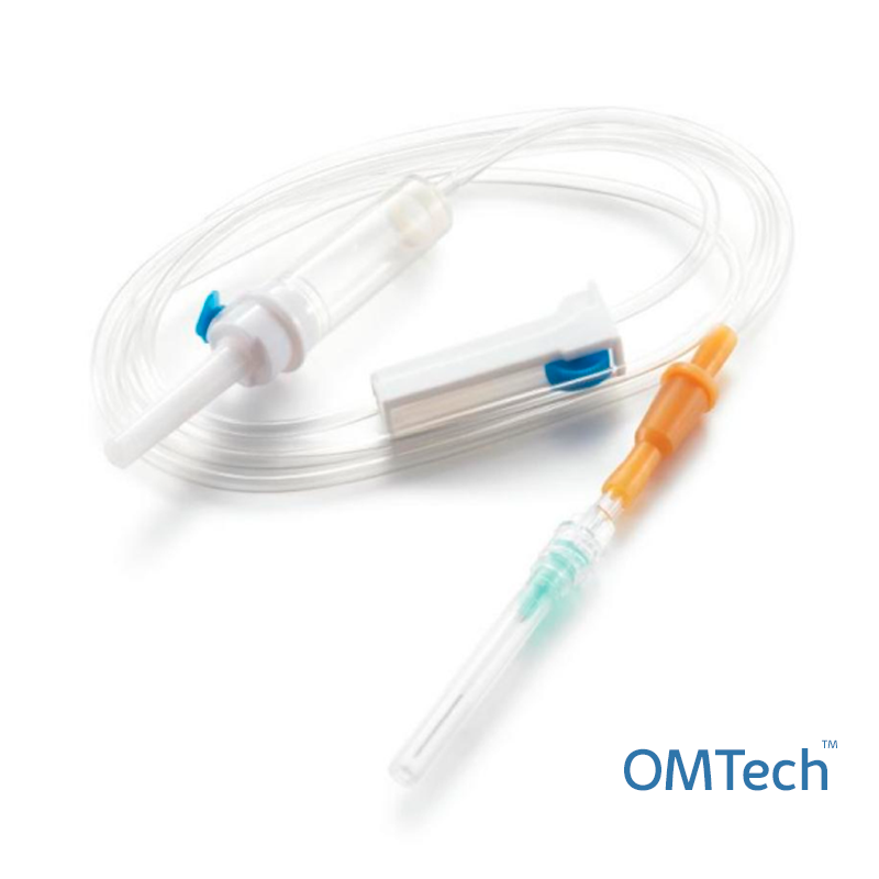 Система для вливання інфузійних розчинів, одноразова, стерильна OMTech™ Luer Slip, модель IS-Va з голкою 21G (0.80 мм x 38 мм)